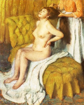 髪をとかしてもらう女性 1895年 エドガー・ドガ Oil Paintings